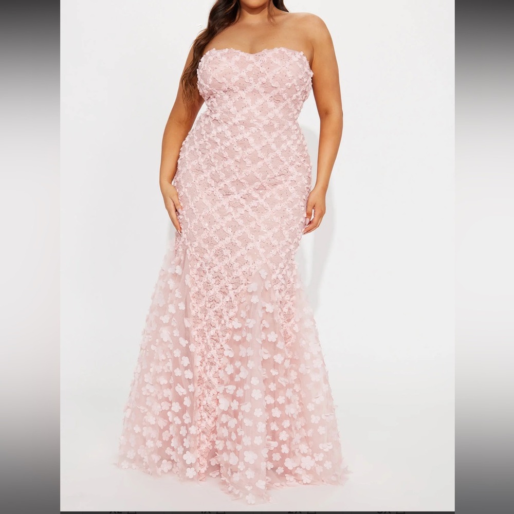 Blush Floral Maxi Gown